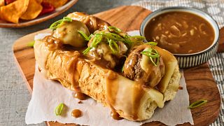 French Onion Meatball Sub